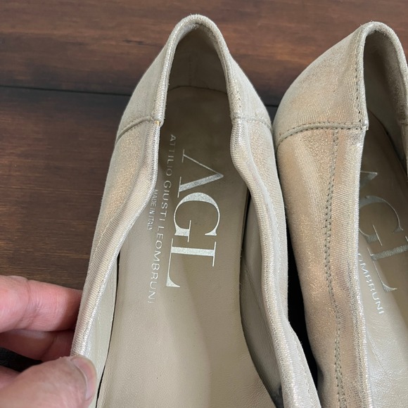 AGL Attilio Giusti Leombruni Women's Monika Cap Toe Ballet Flats size 40 Career - Picture 6 of 10